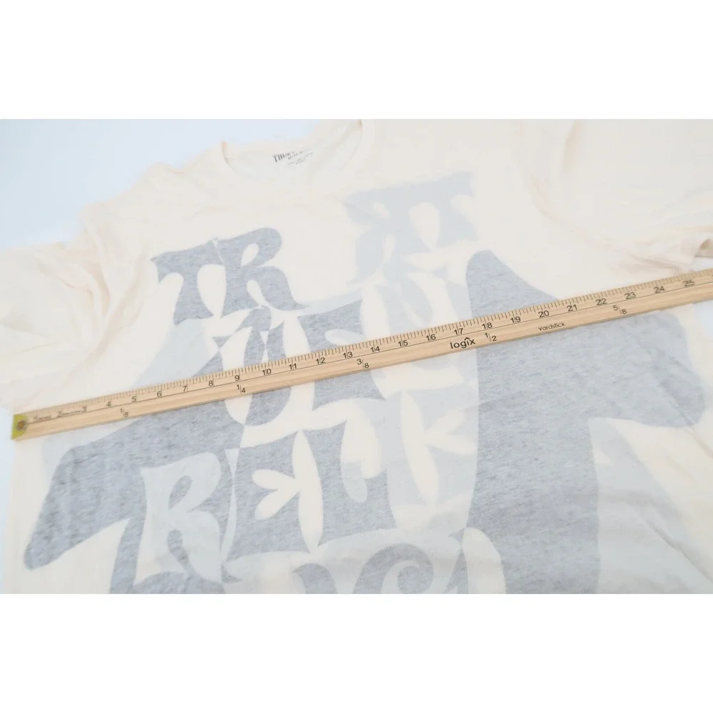True Religion Men's Winter White Push Print Tee T-Shirt Size XL Relaxed Fit New‎